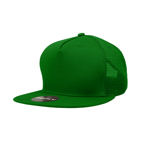Decky 5 Panel High Profile Structured Cotton Blend Trucker | Decky 1040 Kelly OSFM