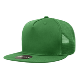 Decky 5 Panel High Profile Structured Cotton Blend Trucker | Decky 1040 Kelly Standard