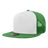 Decky 5 Panel High Profile Structured Cotton Blend Trucker | Decky 1040 Kel/Wht/Kel Standard