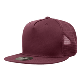 Decky 5 Panel High Profile Structured Cotton Blend Trucker | Decky 1040 Maroon Standard