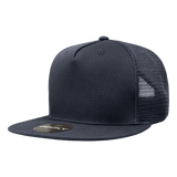 Decky 5 Panel High Profile Structured Cotton Blend Trucker | Decky 1040 Navy Standard