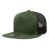 Decky 5 Panel High Profile Structured Cotton Blend Trucker | Decky 1040 Olv/Blk Standard