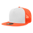 Decky 5 Panel High Profile Structured Cotton Blend Trucker | Decky 1040 Orn/Wht/Orn Standard