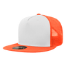 Decky 5 Panel High Profile Structured Cotton Blend Trucker | Decky 1040 Orn/Wht/Orn Standard