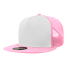 Decky 5 Panel High Profile Structured Cotton Blend Trucker | Decky 1040 Pnk/Wht/Pnk Standard