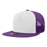 Decky 5 Panel High Profile Structured Cotton Blend Trucker | Decky 1040 Pur/Wht/Pur Standard