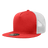 Decky 5 Panel High Profile Structured Cotton Blend Trucker | Decky 1040 Red/Wht Standard