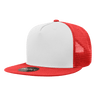 Decky 5 Panel High Profile Structured Cotton Blend Trucker | Decky 1040 Red/Wht/Red Standard