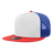 Decky 5 Panel High Profile Structured Cotton Blend Trucker | Decky 1040 Red/Wht/Ryl Standard
