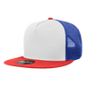 Decky 5 Panel High Profile Structured Cotton Blend Trucker | Decky 1040 Red/Wht/Ryl Standard
