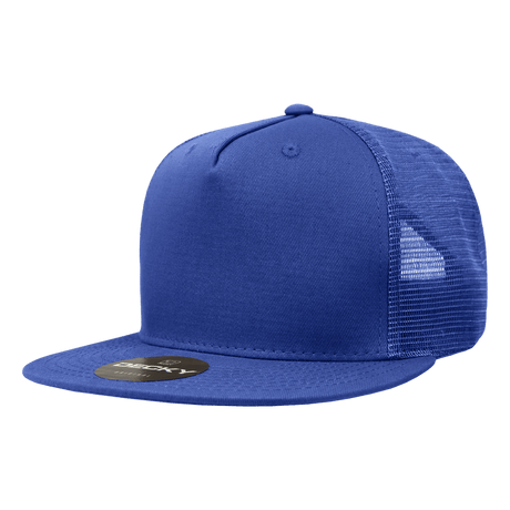 Decky 5 Panel High Profile Structured Cotton Blend Trucker | Decky 1040 Royal Standard