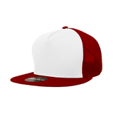 Decky 5 Panel High Profile Structured Cotton Blend Trucker | Decky 1040 Wht/Car OSFM