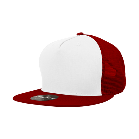 Decky 5 Panel High Profile Structured Cotton Blend Trucker | Decky 1040 Wht/Car OSFM