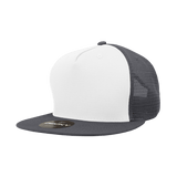 Decky 5 Panel High Profile Structured Cotton Blend Trucker | Decky 1040 Wht/Cha OSFM