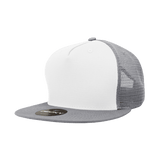 Decky 5 Panel High Profile Structured Cotton Blend Trucker | Decky 1040 Wht/Gry OSFM