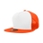 Decky 5 Panel High Profile Structured Cotton Blend Trucker | Decky 1040 Wht/Orange OSFM