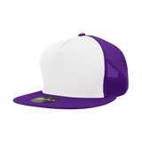 Decky 5 Panel High Profile Structured Cotton Blend Trucker | Decky 1040 Wht/Purple OSFM
