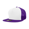 Decky 5 Panel High Profile Structured Cotton Blend Trucker | Decky 1040 Wht/Purple OSFM