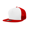 Decky 5 Panel High Profile Structured Cotton Blend Trucker | Decky 1040 Wht/Red OSFM
