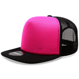 Decky 5 Panel High Profile Structured Foam Trucker | Decky 1080 Hot PINK/BLK OSFM