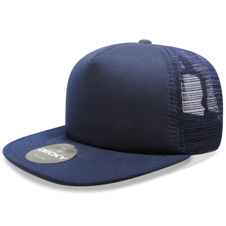 Decky 5 Panel High Profile Structured Foam Trucker | Decky 1080 Navy/Navy OSFM