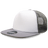 Decky 5 Panel High Profile Structured Foam Trucker | Decky 1080 White/Grey OSFM