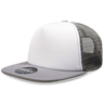 Decky 5 Panel High Profile Structured Foam Trucker | Decky 1080 White/Grey OSFM