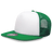 Decky 5 Panel High Profile Structured Foam Trucker | Decky 1080 White/Kelly OSFM
