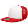 Decky 5 Panel High Profile Structured Foam Trucker | Decky 1080 White/Red OSFM