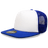 Decky 5 Panel High Profile Structured Foam Trucker | Decky 1080 White/Royal OSFM