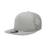 Decky 5 Panel High Profile Structured Foam Trucker | Decky 223 Grey OSFM