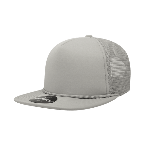 Decky 5 Panel High Profile Structured Foam Trucker | Decky 223 Grey OSFM