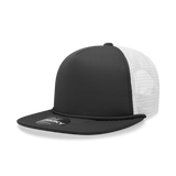 Decky 5 Panel High Profile Structured Foam Trucker | Decky 6026 Black/White Standard