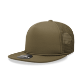 Decky 5 Panel High Profile Structured Foam Trucker | Decky 6026 Brown Standard