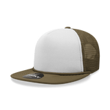 Decky 5 Panel High Profile Structured Foam Trucker | Decky 6026 Brown/White/Brown Standard