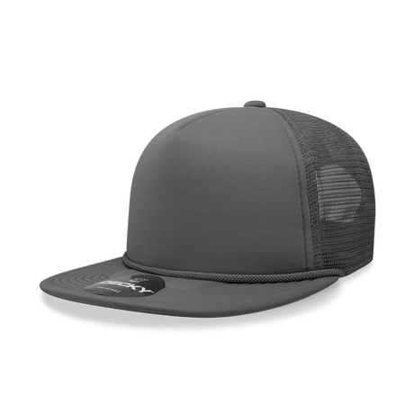 Decky 5 Panel High Profile Structured Foam Trucker | Decky 6026 Charcoal Standard