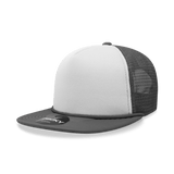 Decky 5 Panel High Profile Structured Foam Trucker | Decky 6026 Charcoal/White/Charcoal Standard