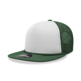 Decky 5 Panel High Profile Structured Foam Trucker | Decky 6026 Forest/White/Forest Standard