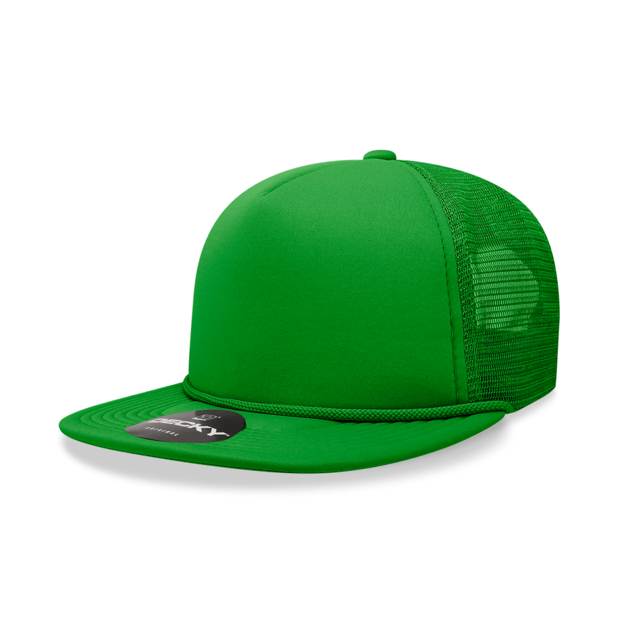 Decky 5 Panel High Profile Structured Foam Trucker | Decky 6026 Kelly Standard