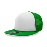 Decky 5 Panel High Profile Structured Foam Trucker | Decky 6026 Kelly/White/Kelly Standard