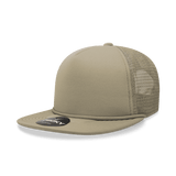 Decky 5 Panel High Profile Structured Foam Trucker | Decky 6026 Khaki Standard