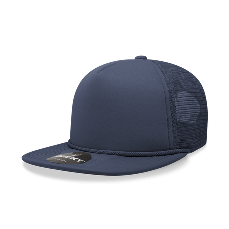 Decky 5 Panel High Profile Structured Foam Trucker | Decky 6026 Navy Standard