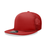 Decky 5 Panel High Profile Structured Foam Trucker | Decky 6026 Red Standard