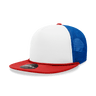 Decky 5 Panel High Profile Structured Foam Trucker | Decky 6026 Red/White/Royal Standard