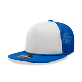 Decky 5 Panel High Profile Structured Foam Trucker | Decky 6026 Royal/White/Royal Standard