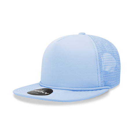 Decky 5 Panel High Profile Structured Foam Trucker | Decky 6026 Sky Blue Standard