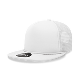 Decky 5 Panel High Profile Structured Foam Trucker | Decky 6026 White Standard