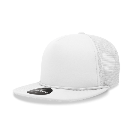 Decky 5 Panel High Profile Structured Foam Trucker | Decky 6026 White Standard