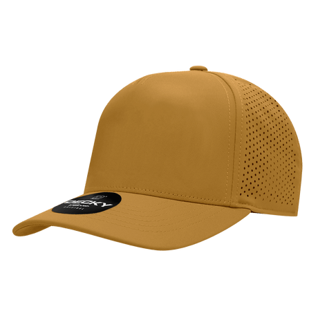 Decky 5 Panel High Profile Structured Perforated Performance Cap | Decky 6045 Biscuit Standard Hats