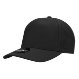 Decky 5 Panel High Profile Structured Perforated Performance Cap | Decky 6045 Black Standard Hats